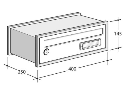 SILMEC CASSETTA POSTALE MOD. OPEN-AIR400 SC5 COLORE SILVER/CELESTE