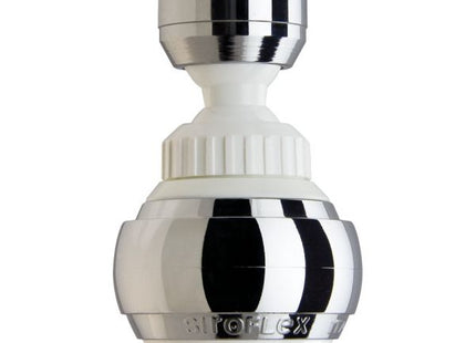 SIROFLEX ROMPIGETTO SATURN DOPPIO SNODO BIANCO CROMO BIANCO 22X1F-24X1M*