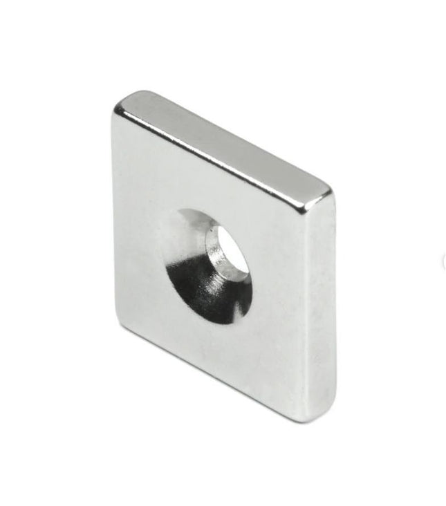 SM MAGNETE MM20X20 FORO D.MM4,5 H.MM4 FORZA KG7,5 NICHELATO