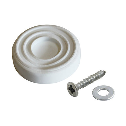 SODIFER SOTTOPIEDI IN GOMMA D.MM23 BIANCO CON VITE BLISTER DA PZ 8
