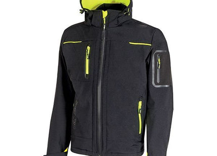 U-POWER GIACCA TECNICA IN SOFTSHELL SPACE COLORE BLACK CARBON