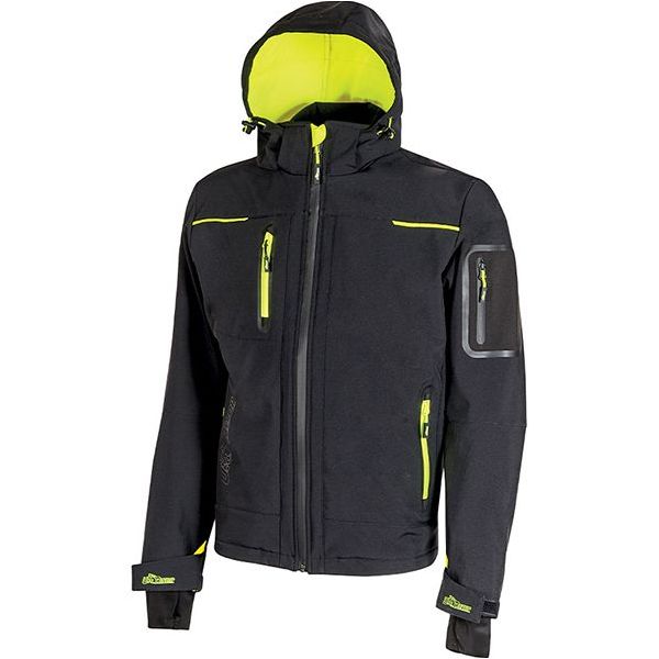 U-POWER GIACCA TECNICA IN SOFTSHELL SPACE COLORE BLACK CARBON