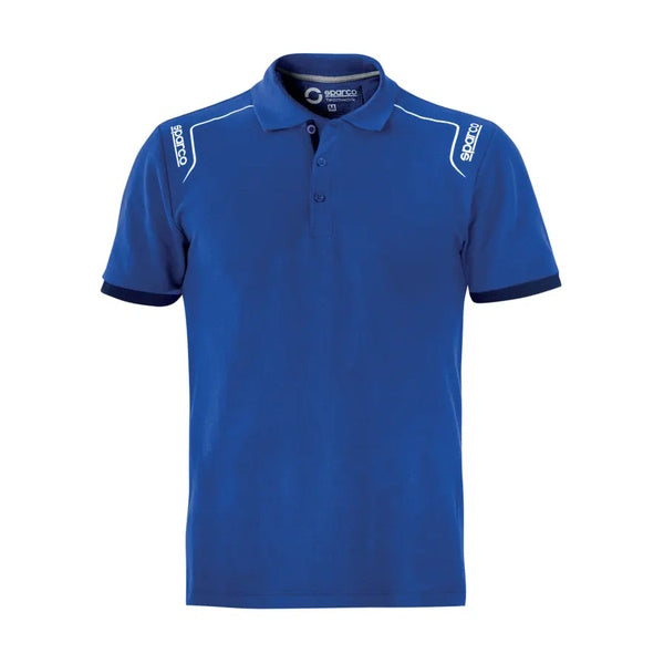 SPARCO POLO TECH STRETCH PORTLAND MANICA CORTA COLORE AZZURRO