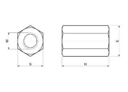 SPD DADO PROLUNGATO M16X48 ART. S350.16048