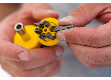 STANLEY PORTAINSERTI BITS MAGNETICO NANO A CRICCHETTO CON 6 INSERTI BITS