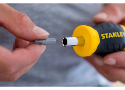 STANLEY PORTAINSERTI BITS MAGNETICO NANO A CRICCHETTO CON 6 INSERTI BITS