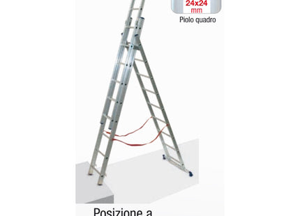 FACAL SCALA STILO 3 ELEMENTI TRASFORMABILE IN ALLUMINIO