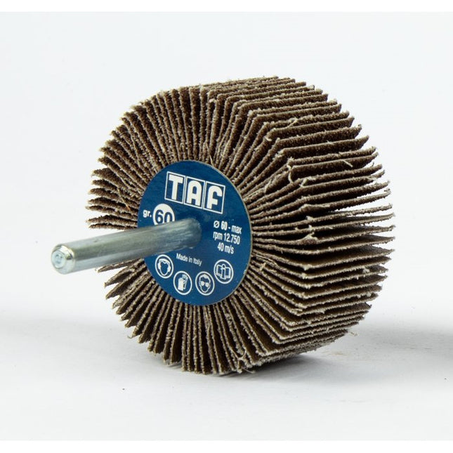 TAF RUOTA ABRASIVA LAMELLARE AL CORINDONE CON GAMBO D.MM6