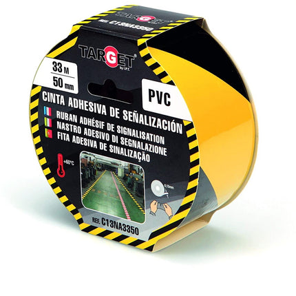 TARGET NASTRO ADESIVO SEGNALETICO IN PVC MM50X33MT