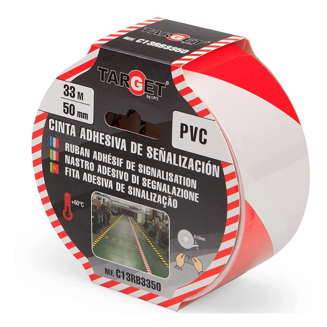 TARGET NASTRO ADESIVO SEGNALETICO IN PVC MM50X33MT
