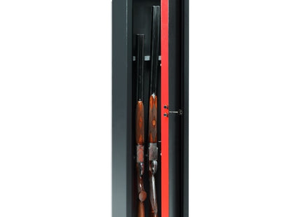 TECHNOMAX ARMADIO PORTAFUCILI A CHIAVE GRIGIO MOD. TCH/ 4 PER 5 FUCILI