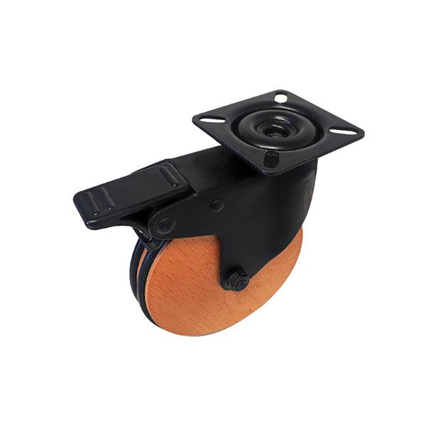 TELLURE ROTA RUOTA 31 SUPPORTO NERO GIREVOLE CON FRENO MM100X20 KG40*