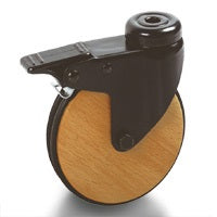 TELLURE ROTA RUOTA 31 SUPPORTO NERO GIREVOLE C/FORO+FRENO D.MM75 KG40*