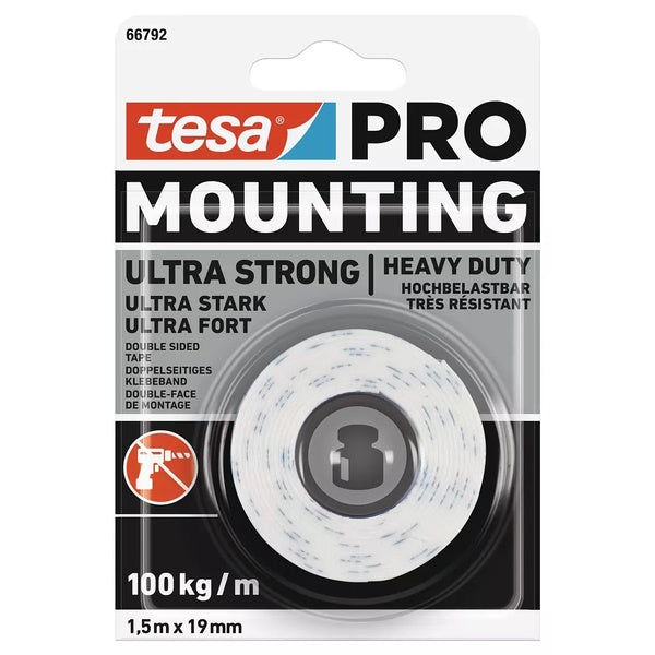 TESA NASTRO BIADESIVO PER OGGETTI ULTRA STRONG MOUNTING PRO MM19X1,5MT