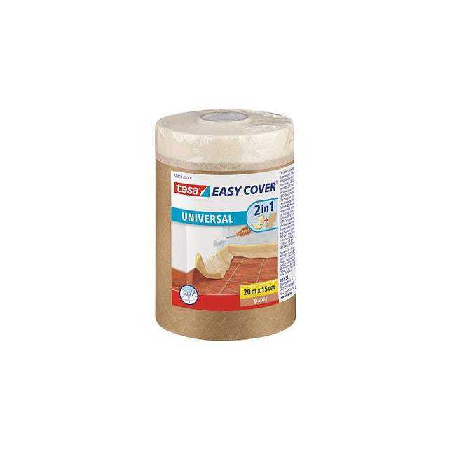 TESA CARTA CON NASTRO PER MASCHERATURA EASY COVER COLORE AVANA