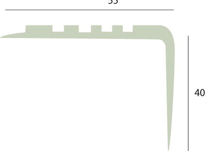 TRAFIL PARAGRADINO IN PVC FLESSIBILE MOD. M2 H.MM40X55X10MT COLORE NERO*