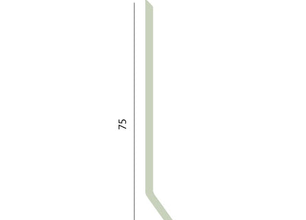 TRAFIL BATTISCOPA IN PVC FLESSIBILE MOD. M1 H.MM85X10MT BIANCO*