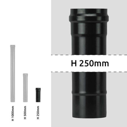 SAVE TUBO PER STUFE PELLETS LIGHT PORCELLANATO NERO OPACO