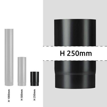 SAVE TUBO PER STUFE PLUS PORCELLANATO NERO OPACO*