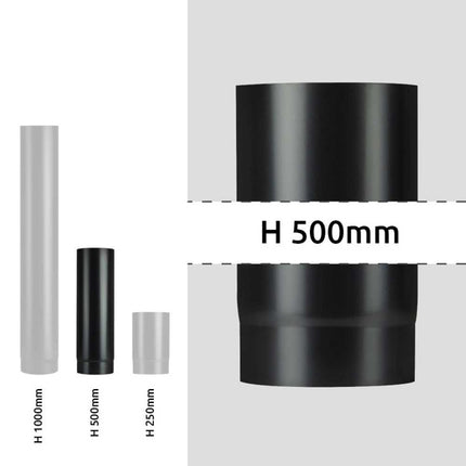 SAVE TUBO PER STUFE PLUS PORCELLANATO NERO OPACO*