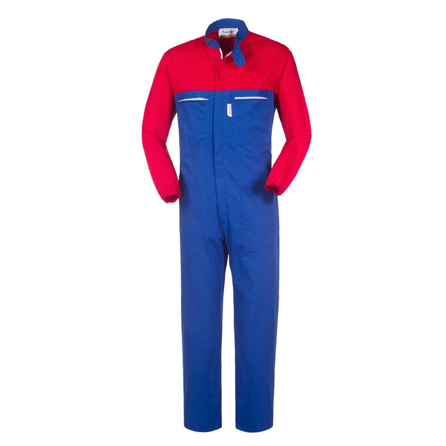 TUTA DA LAVORO MOD. LONDRA COLORE AZZURRO/ROSSO
