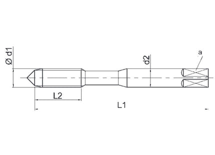 UFS MASCHIO MACCHINA E40 ELICA 15° HSS-E PER FORI CIECHI M 3X0,5