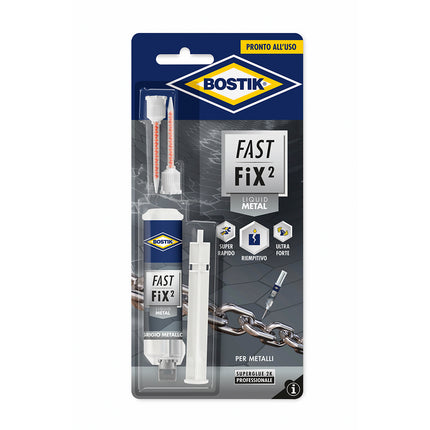 UHU BOSTIK FAST FIX2 LIQUID METAL SIRINGA COLLA BICOMPONENTE GR10