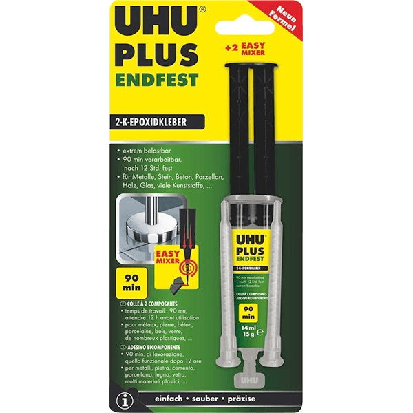 UHU PLUS ENDFEST 90 MIN ADESIVO EPOSSIDICO BICOMPONENTE SIRINGA GR15