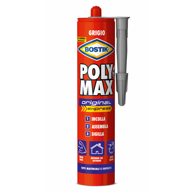 UHU BOSTIK POLY MAX ORIGINAL EXPRESS GRIGIO CARTUCCIA GR425