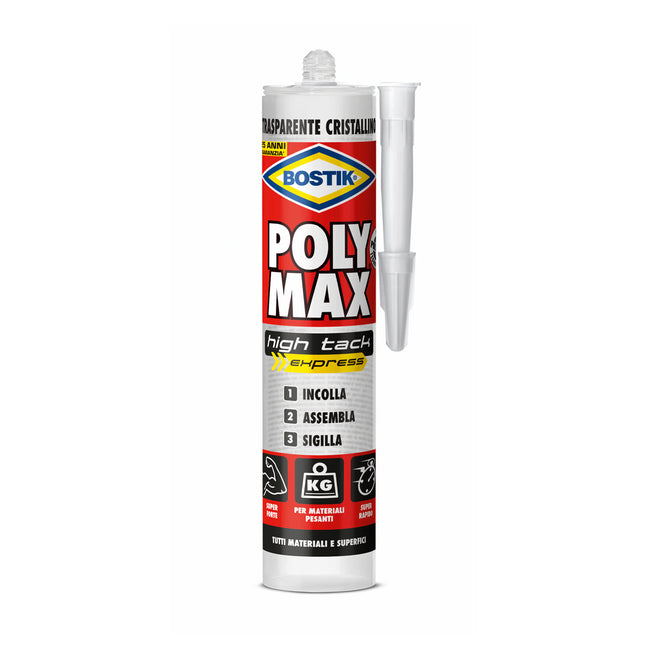 UHU BOSTIK POLY MAX HIGH TACK EXPRESS CRISTAL SIGILLANTE CARTUCCIA GR300
