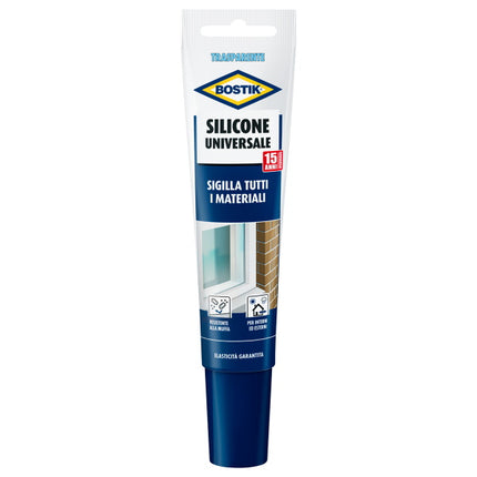 UHU BOSTIK SILICONE UNIVERSALE ACETICO COLORE TRASPARENTE