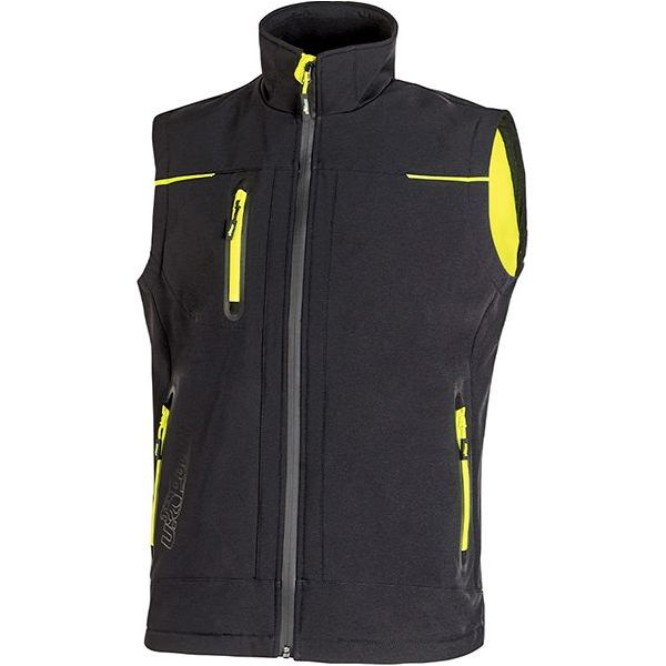 U-POWER GILET TECNICO IN SOFTSHELL UNIVERSE COLORE BLACK CARBON
