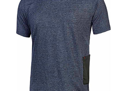 U-POWER T-SHIRT IN JERSEY DI POLYCOTONE ROAD COLORE DEEP BLUE