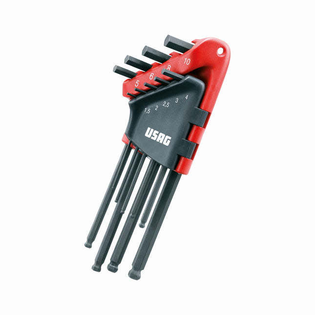 USAG  280 LTS/S9 9 CHIAVI MASCHIO ESAGONALI PIEGATE SFERICHE SERIE