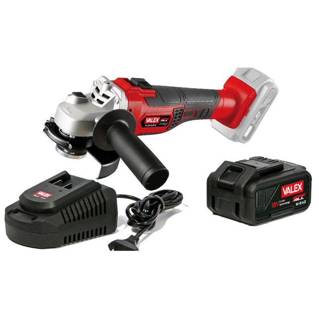 VALEX SMERIGLIATRICE ANGOLARE DA 115 A BATTERIA 18V 3,0AH ART. M-SMA B18
