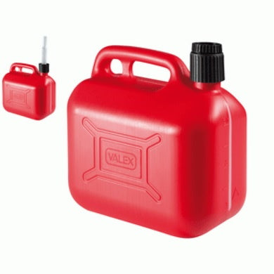 VALEX TANICA PER BENZINA CON TRAVASATORE FLESSIBILE IN POLIETILENE