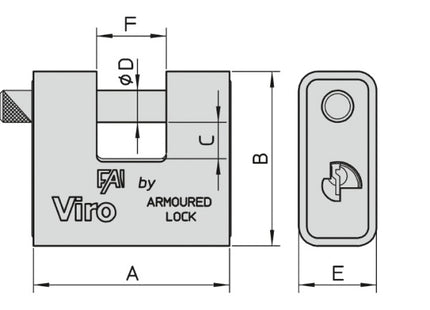 VIRO LUCCHETTO SERIE 4010 CORAZZATO FAI