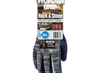 WONDER GRIP GUANTI MOD. WG-333 ROCK &amp; STONE COLORE BLU/NERO