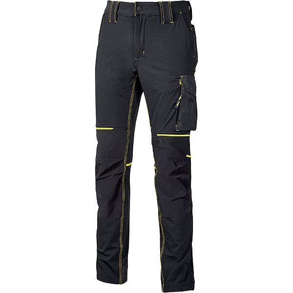 U-POWER PANTALONE IN TESSUTO WORLD COLORE BLACK CARBON
